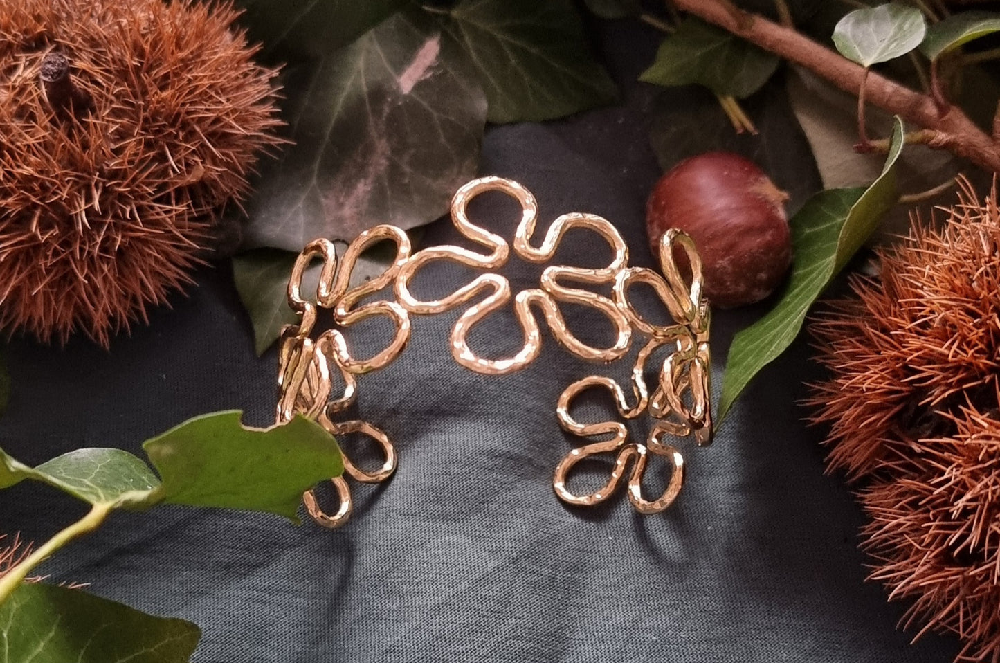 Bracelet Jonc Fleur d'Or