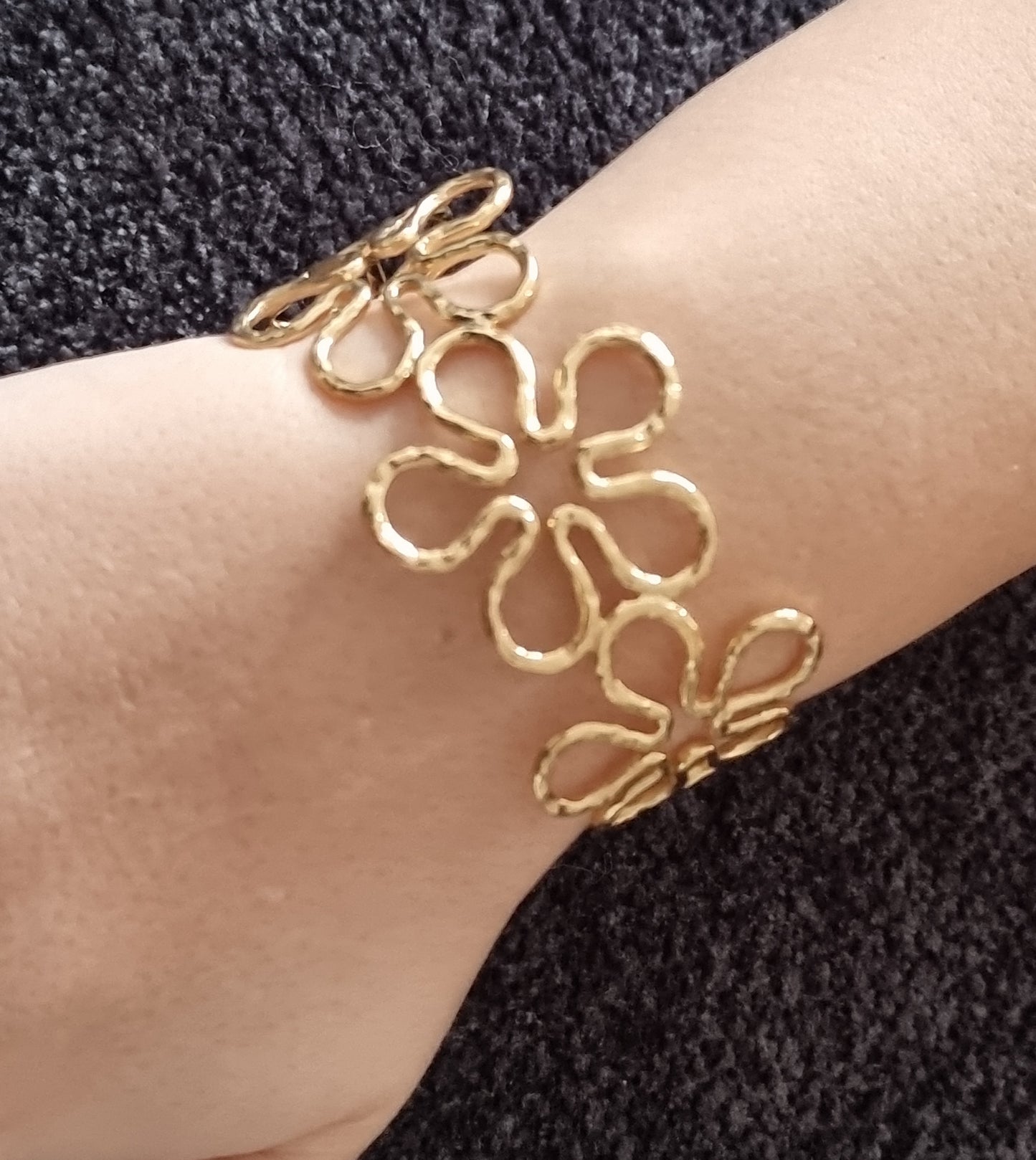 Bracelet Jonc Fleur d'Or