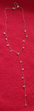 Collier en Y Fin à Mini Cœurs "Cœur Entrelacés"