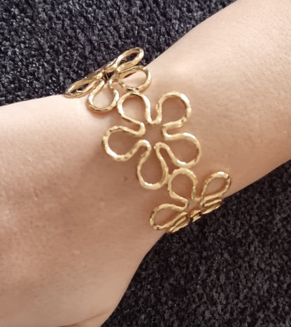 Bracelet Jonc Fleur d'Or