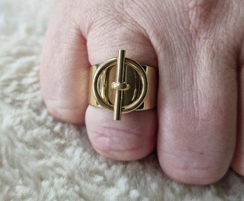 Bague large Nœud d'Or