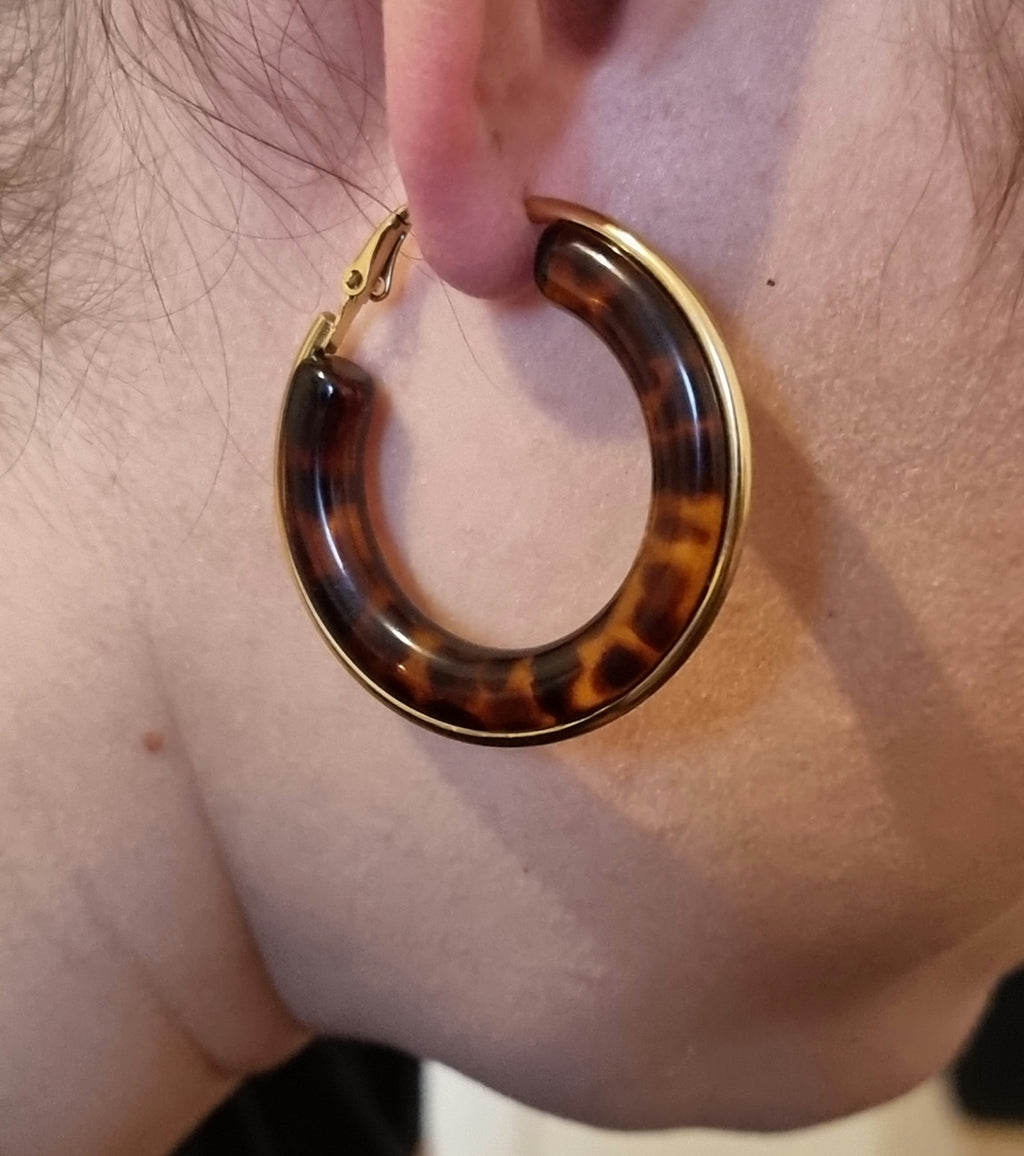 Boucles d'Oreilles Léopard