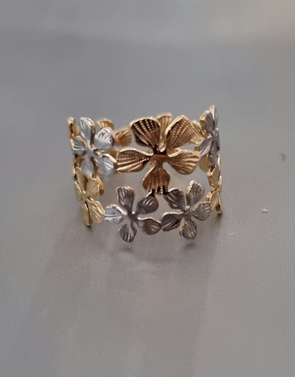 Bague Jonc Pétales Précis