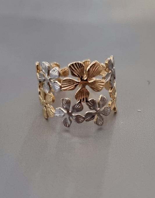 Bague Jonc Pétales Précis